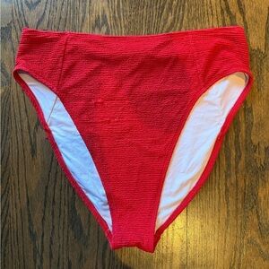 Old Navy Red High-Waisted Bikini Bottoms Size L